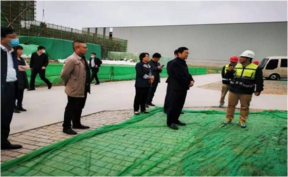 即墨区区委书记来项目部指导检查工作