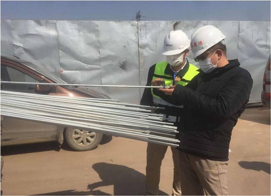 明珠监理工程师及时对进场材料进行检验，确保用料规范安全