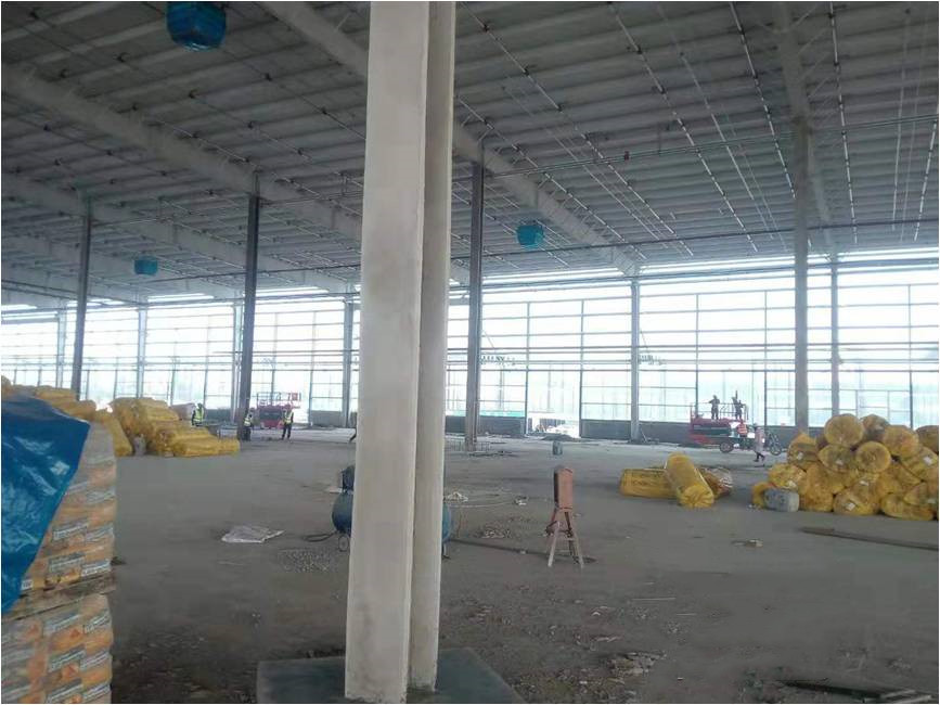 项目内部施工进行中